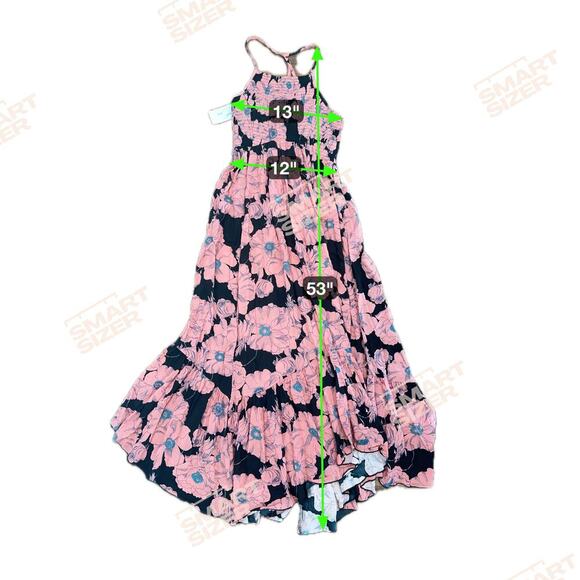 New Intimately Free People Heat Wave Floral Printed Smocked Maxi Dress Sz S - Picture 11 of 14